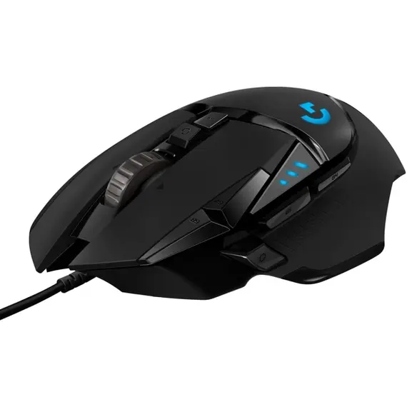 მაუსი LOGITECH G502 Corded Gaming Mouse - HERO - BLACK - USB - EER2