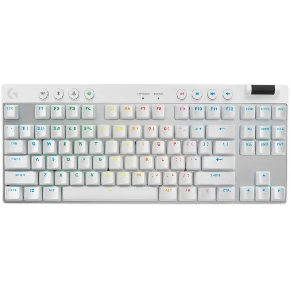 კლავიატურა LOGITECH G PRO X TKL LIGHTSPEED Gaming Keyboard - WHITE - US INT'L - 2.4GHZ/BT - EMEA28-935 - TACTILE