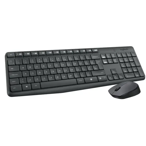 კლავიატურა და მაუსი LOGITECH MK235 Wireless Combo - GREY - RUS