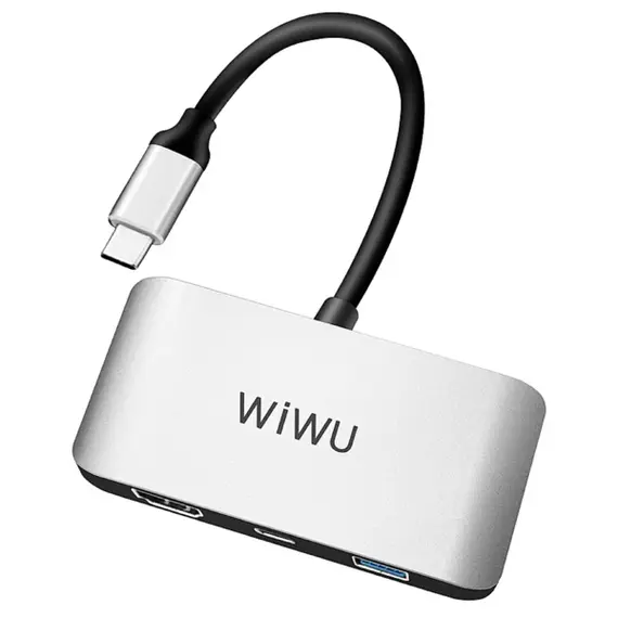 USB ჰაბი WiWU Alpha C2H Grey
