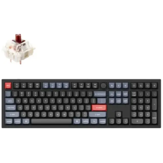 კლავიატურა Keychron Q6 104Key, Gateron G PRO Brown, Hot-Swap, QMK, Knob, USB-A, EN, RGB