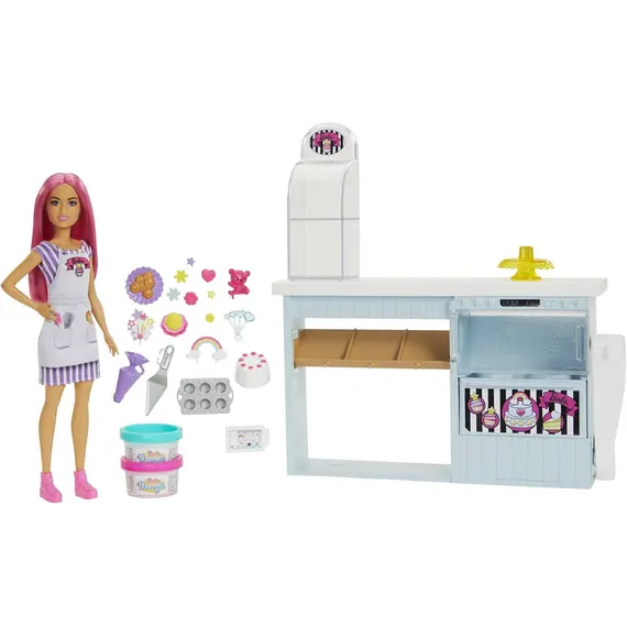 სათამაშო კომპლექტი MATTEL Barbie Bakery Playset - Refreshed