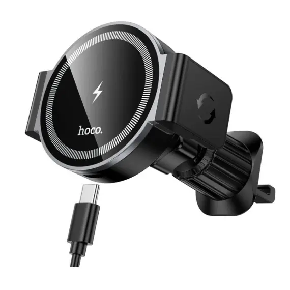მანქანის დამტენი Hoco HW35 Power electric magnetic wireless fast charging car holder