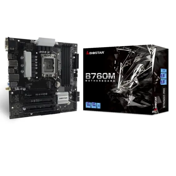 დედა დაფა Biostar Mainboard,Intel B760MXC PRO, 4DDR5 Socket 1700+, uATX, Gbe LAN,
