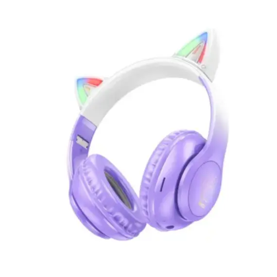ყურსასმენი Hoco W42 Cat ears BT headphones purple grape