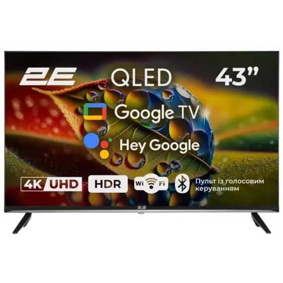 ტელევიზორი TV Set 43" 2E QLED 4K 60Hz Smart Google TV Black