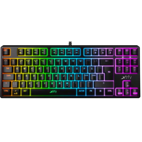 კლავიატურა XTRFY Gaming keyboard K4 TKL RGB Kailh Red RU