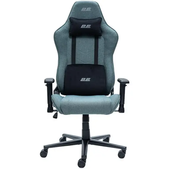 სათამაშო სავარძელი 2E GAMING Chair BUSHIDO Lite, fabric, 2D-Armrests, dark green