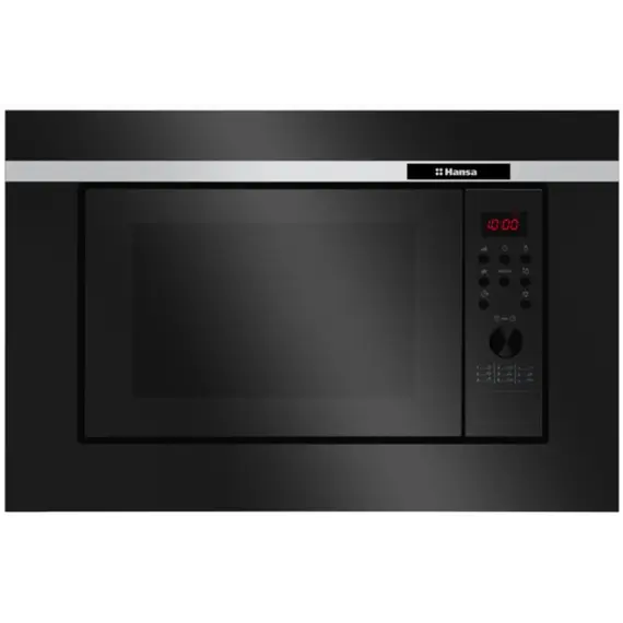 ჩასაშენებელი მიკროტალღური ღუმელი Hansa built-in, 20L, electrical control, 700W, grill, display, button opening, black