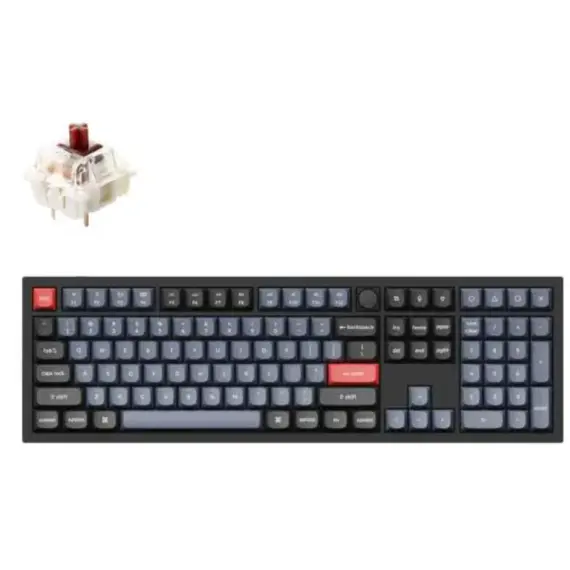 კლავიატურა Keychron Q6 104Key, Gateron G PRO Brown, Hot-Swap, QMK, Knob, USB-A, EN, RGB