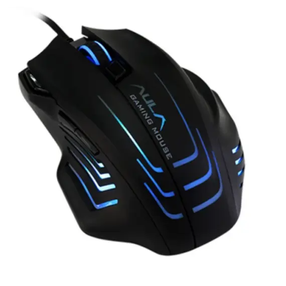 მაუსი AULA S18 Black-Rainbow Backlight Wired Gaming Mouse Black