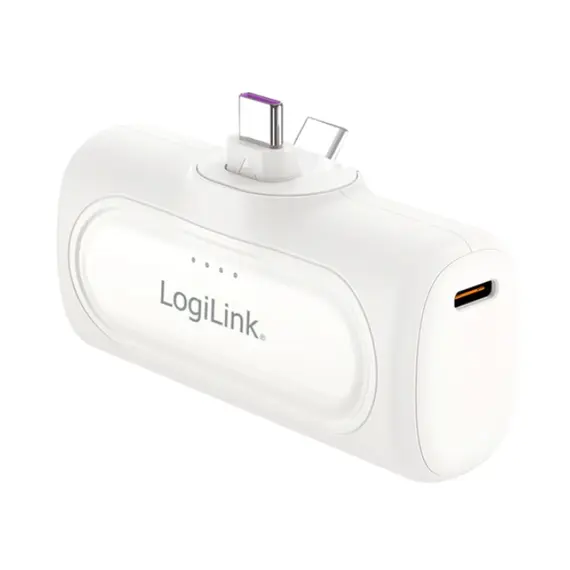 პორტატული დამტენი Logilink PA0349W 5000 mAh 2xUSB-C Quick Charge Function Power Bank White
