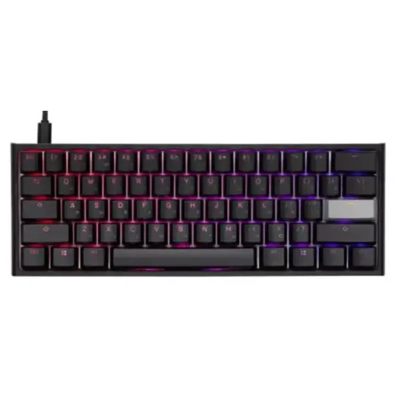 კლავიატურა Ducky One 2 Mini Cherry Red RGB LED UA/RU Black-White