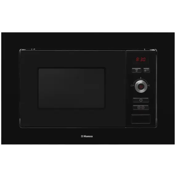 ჩასაშენებელი მიკროტალღური ღუმელი Hansa built-in, 20L, electrical control, 800W, grill, display, button opening, black
