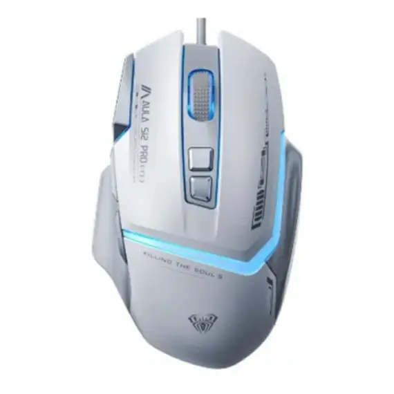 მაუსი AULA S12 Pro Wired RGB Gaming Mouse White/Gray