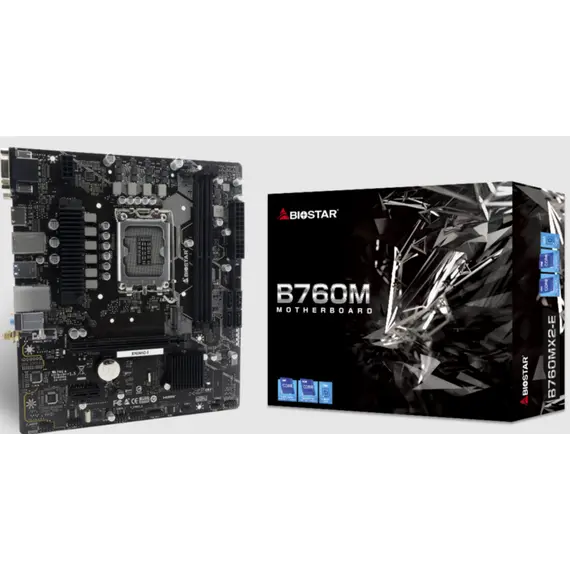 დედა დაფა Biostar Mainboard,INTEL B760MX2E, 2DDR5 Socket 1700, uATX, 2.5G LAN
