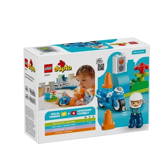 ლეგო LEGO Constructor DUPLO Town Blue Police Motorcycle