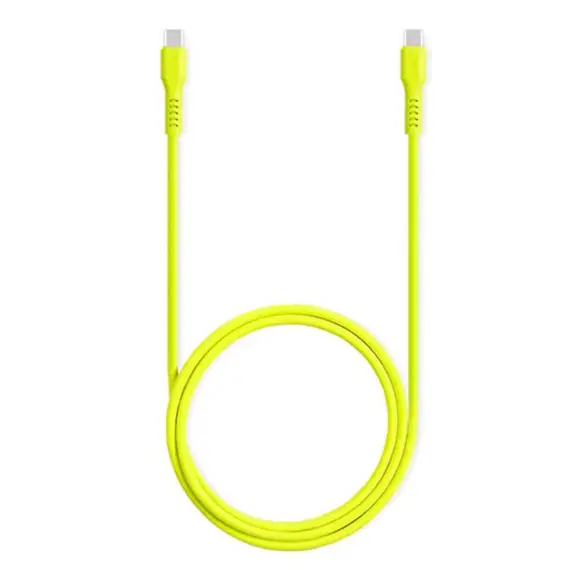 კაბელი TTEC USB-C - USB-C 60W PD/QC FAST CHARGING/DATA CABLE, 120CM, NEON YELLOW