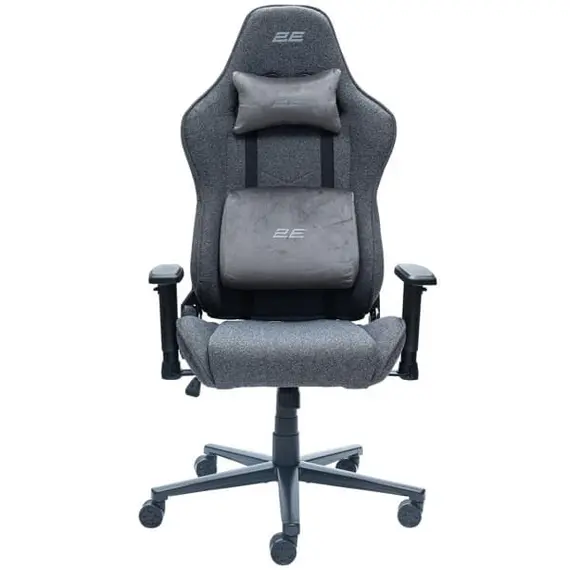 სათამაშო სავარძელი 2E GAMING Chair BUSHIDO Lite, fabric, 2D-Armrests, dark grey