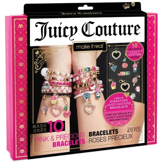 სამაჯურების ნაკრები Make It Real Juicy Couture Mini Pink and Precious