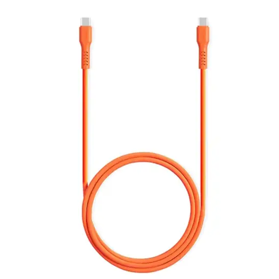 კაბელი TTEC USB-C - USB-C 60W PD/QC FAST CHARGING/DATA CABLE, 120CM, NEON ORANGE