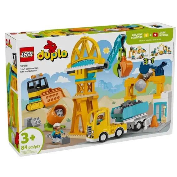 ლეგო LEGO Constructor DUPLO Town 3 in 1 Construction Site and Vehicles