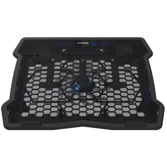 ნოუთბუქის გამაგრილებელი CANYON NS02, Cooling stand single fan with 2x2.0 USB hub, support up to 10”-15.6” laptop, ABS plastic and iron