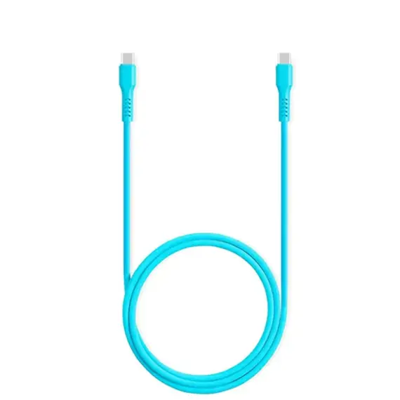 კაბელი TTEC USB-C - USB-C 60W PD/QC FAST CHARGING/DATA CABLE, 120CM, NEON BLUE