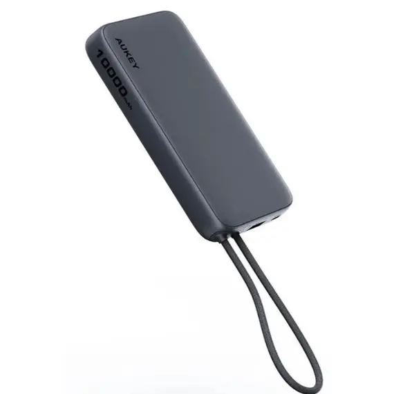 პორტატული დამტენი AUKEY PB-Y53P 10000mAh 22.5W 1A1C1C cable with C-C30CM data cable (Storm Gray)