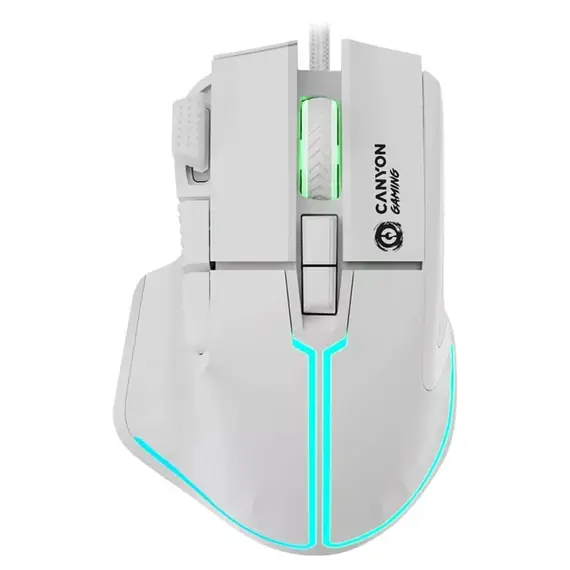 მაუსი CANYON mouse Fortnax GM-636 RGB 9buttons Wired White