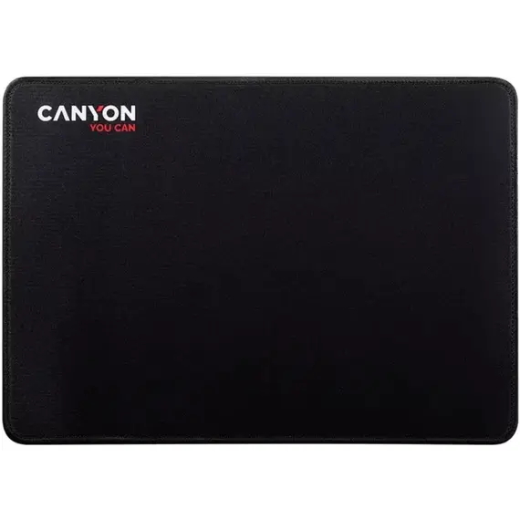 მაუსპადი CANYON MP-4, Mouse pad,350X250X3MM,Multipandex,fully black with our logo (non gaming),blister cardboard
