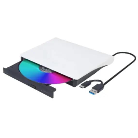დისკის წამკითხველი Gembird DVD-USB-031-BW External USB DVD drive Black/White