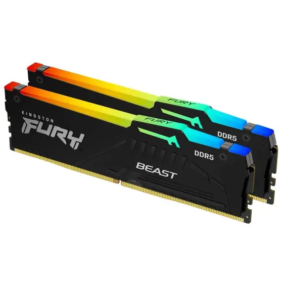 ოპერატიული მეხსიერება Kingston DDR5 64GB (2x32GB) DDR5 5600MT/s CL36 FURY Beast Black RGB EXPO
