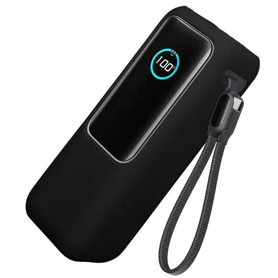 პორტატული დამტენი Anker Power Bank (25K, 165W, Built-In USB-C and Retractable Cable) - Black