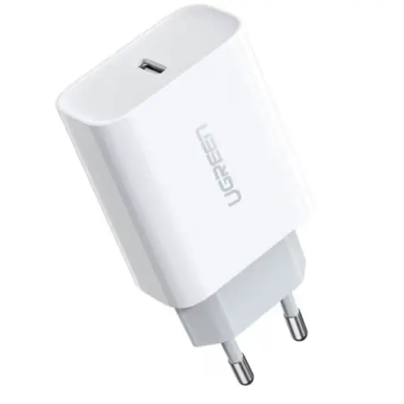 ადაპტერი Ugreen Fast Charging Adapter with PD 20W EU White/ 60450