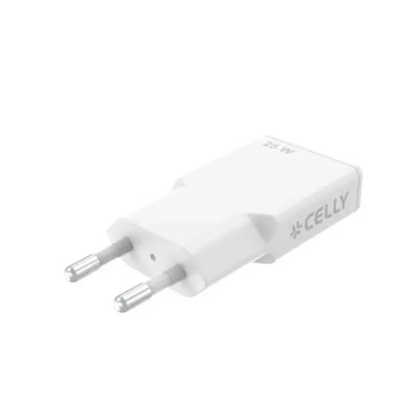 ადაპტერი Celly SLIM TRAVEL CHARGER 1 USB-C 25W