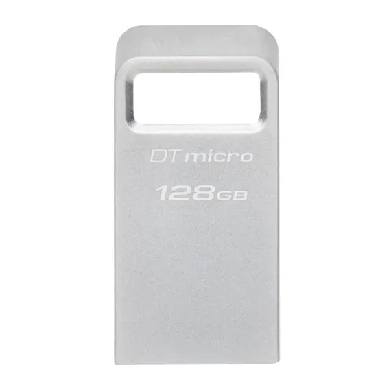 USB ფლეშ მეხსიერება Kingston 128GB USB 3.2 Gen1 DT Micro R200MB/s Metal