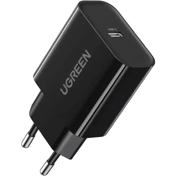 ადაპტერი UGREEN CD137 (10191), 20W, Type-C, PD 3.0 Fast Charger, Black