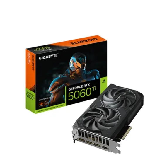 ვიდეო დაფა Gigabyte GeForce RTX5060 Ti Windforce OC 8GB 128-Bit GDDR7 - GV-N506TWF2OC-8GD