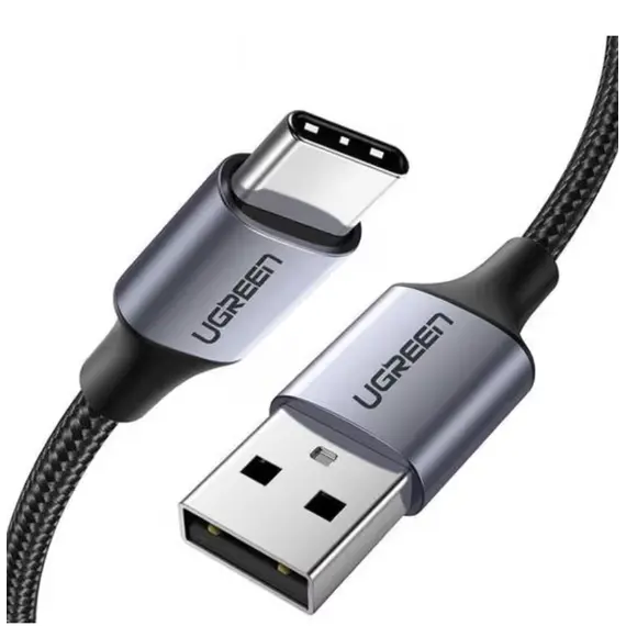 კაბელი Ugreen USB 2.0 A to USB-C Cable 2m Black/60128