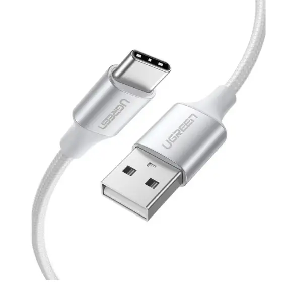 კაბელი Ugreen USB-A 2.0 to USB-C Cable  2m White/60133