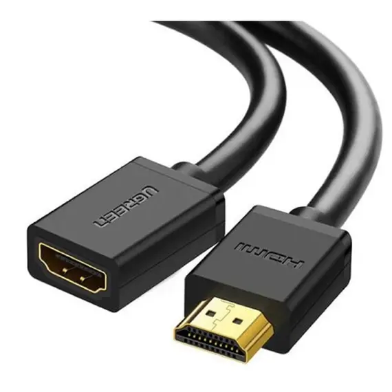 HDMI კაბელი UGREEN HD107 (10145), HDMI Male to Female Cable, 3m, Black