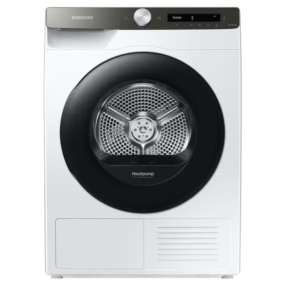 საშრობი Samsung DV90T5240AT/LP - 9KG, Heat Pump, 60x60x85, A+++, White