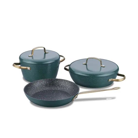 ქვაბების ნაკრები Korkmaz A2607 VINTAGE green.Cookware Set (5 pcs)
