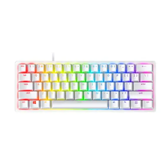 კლავიატურა Razer Gaming Keyboard Huntsman Mini Mercury Ed RGB 61key Purple Switch RZ03-03390300-R3M1 White