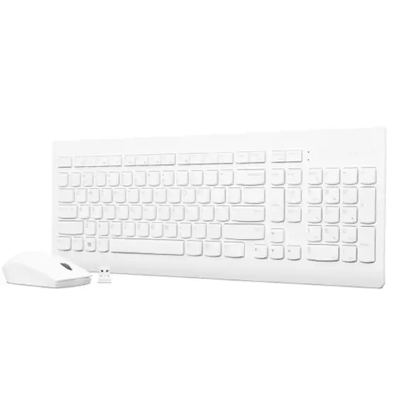 კლავიატურა და მაუსი Lenovo 510 Wireless Keyboard and Mouse Combo (White) -Russian/Cyrillic