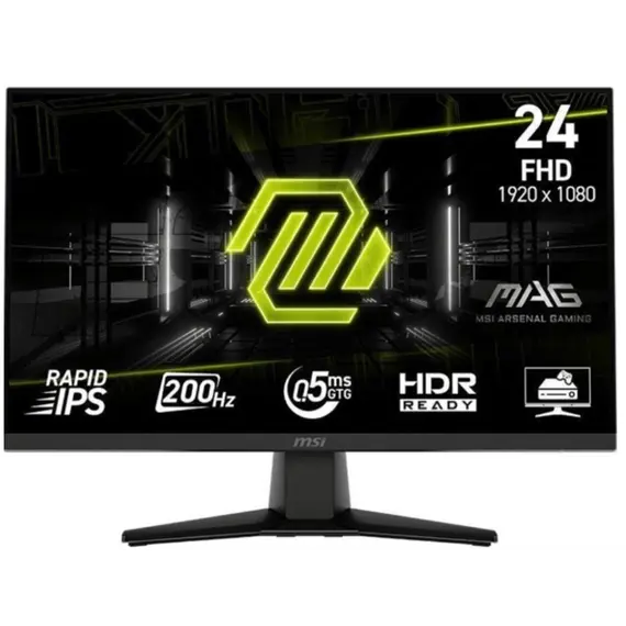 მონიტორი MSI Monitor 23.8" MAG 242F HDMI, DP, Audio, IPS, 200Hz, 0.5ms, sRGB 115%, FreeSync