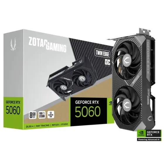 ვიდეო დაფა ZOTAC Graphic Adapter GeForce RTX 5060 8GB GDDR7 Twin Edge OC