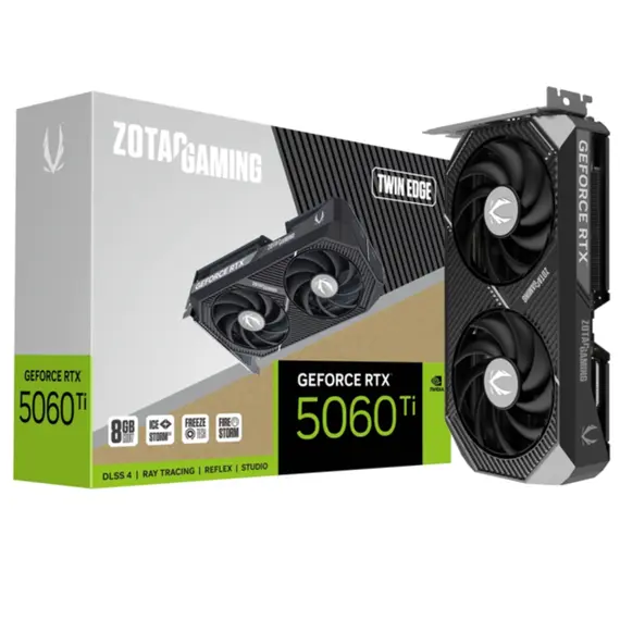 ვიდეო დაფა ZOTAC Graphic Adapter GeForce RTX 5060 Ti 8GB GDDR7 Twin Edge