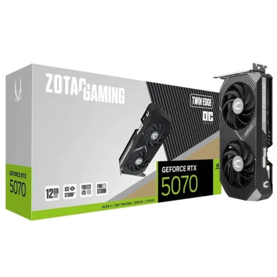 ვიდეო დაფა ZOTAC Graphic Adapter GeForce RTX 5070 12GB GDDR7 Twin Edge OC